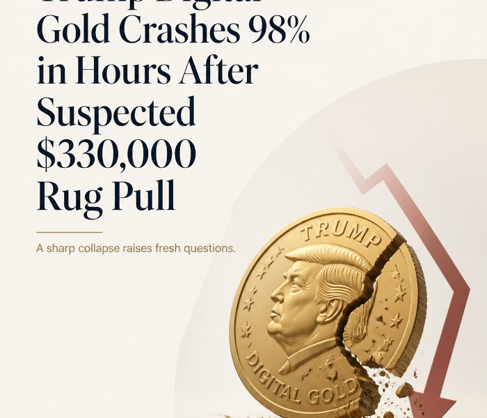 Trump Digital Gold Crashes 98% in Hours After Suspected $330,000 Rug Pull